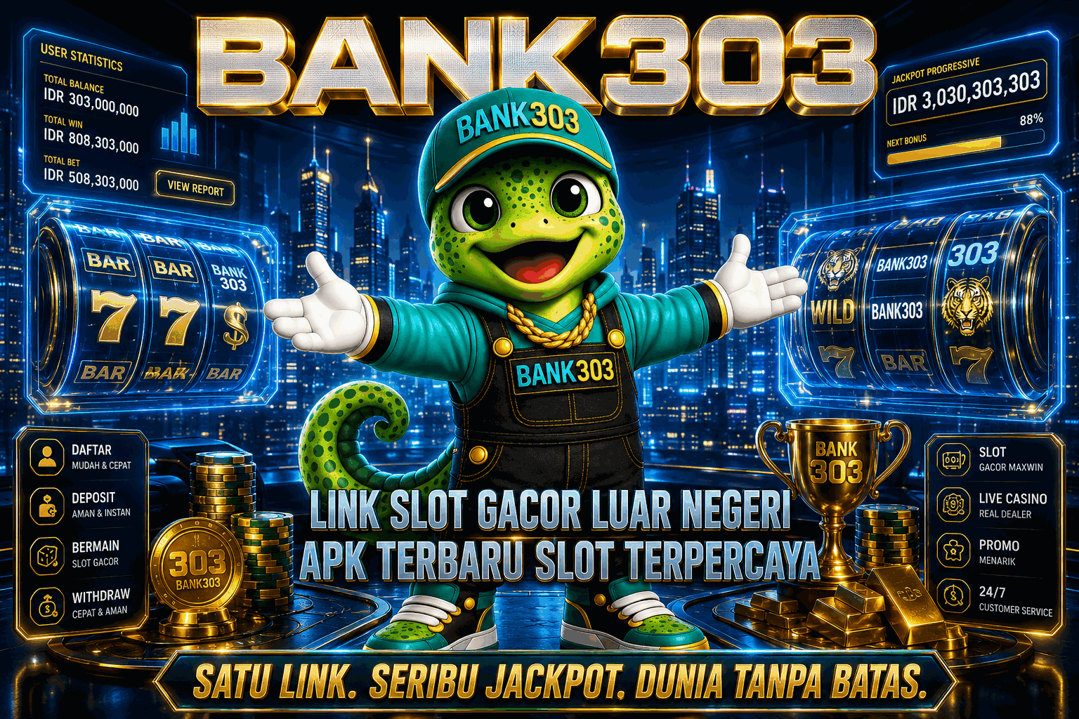 BANK303 – Link Slot Gacor Luar Negeri Terbaru Dengan APK Slot Terpercaya